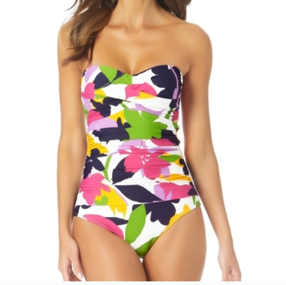 Anne Cole Other - Anne Cole Multicolor Strapless Swimsuit Sz 6. Amazing Condition.